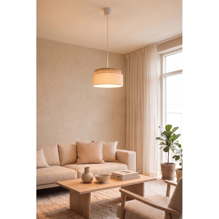Brilagi - Pendul pe cablu PADOVA 1xE27/60W/230V Ø 40 cm bej