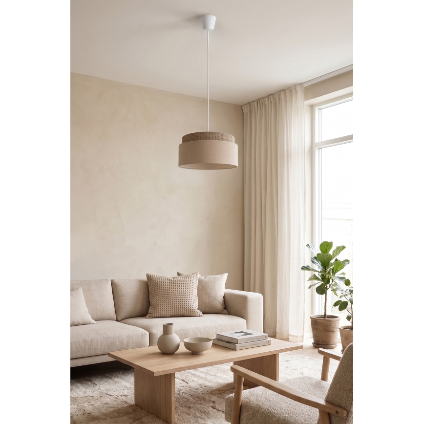 Brilagi - Pendul pe cablu PADOVA 1xE27/60W/230V Ø 40 cm bej