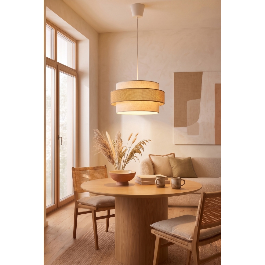 Brilagi - Pendul pe cablu SPACE, 1xE27/60W/230V, Ø 40 cm, bej/crem