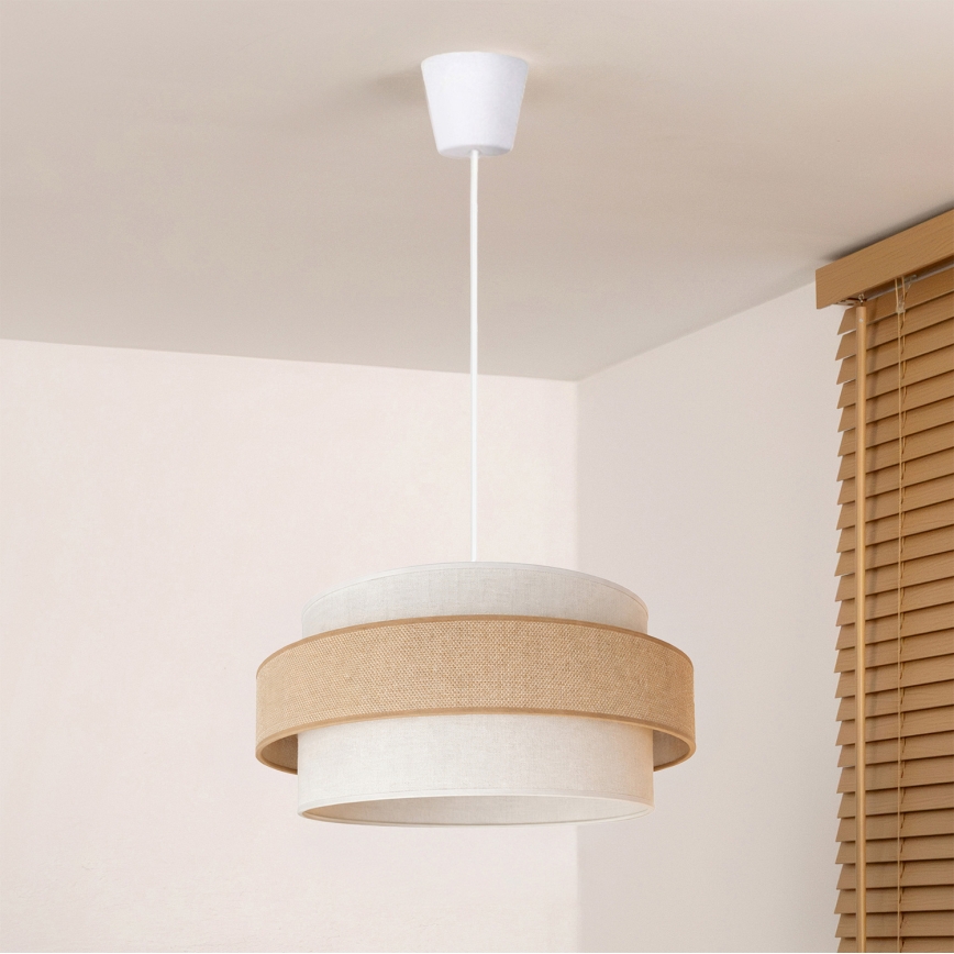 Brilagi - Pendul pe cablu SPACE, 1xE27/60W/230V, Ø 40 cm, bej/crem