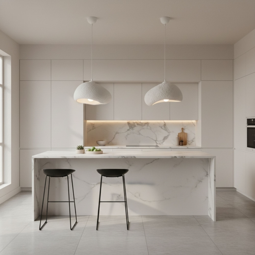 Brilagi - Pendul pe cablu WABI SABI 1xE27/40W/230V, Ø 32 cm, alb