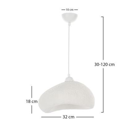 Brilagi - Pendul pe cablu WABI SABI 1xE27/40W/230V, Ø 32 cm, alb