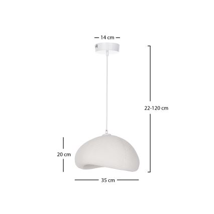 Brilagi - Pendul pe cablu WABI SABI 1xE27/40W/230V, Ø 35 cm, alb
