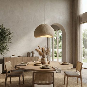 Brilagi - Pendul pe cablu WABI SABI 1xE27/40W/230V Ø 50 cm, bej