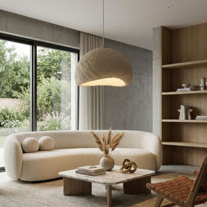 Brilagi - Pendul pe cablu WABI SABI 1xE27/40W/230V Ø 50 cm, bej