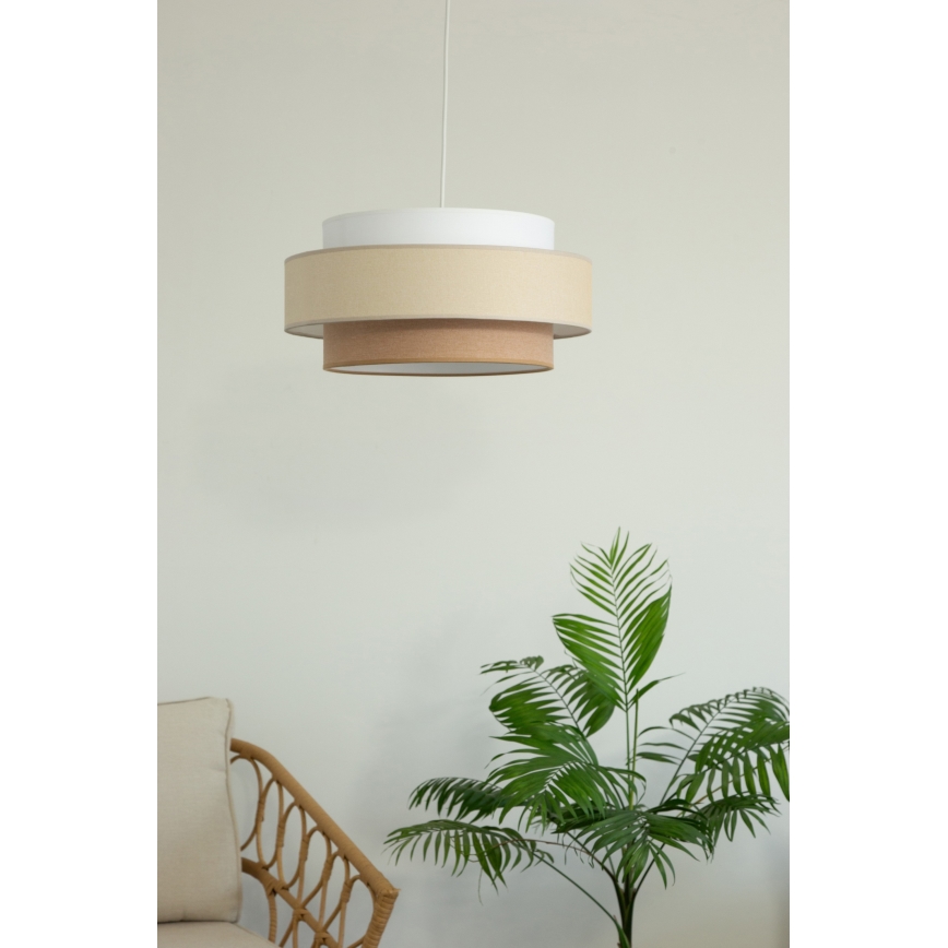 Brilagi - Pendul RESNA cu cablu, 1xE27/60W/230V, Ø 40 cm, crem/bej