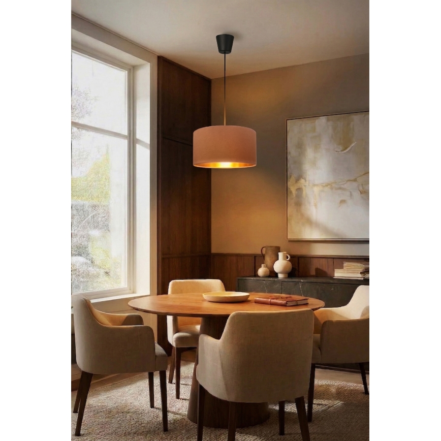 Brilagi - Pendul VELVET pe cablu, 1xE27/60W/230V, Ø 40 cm, bej/auriu
