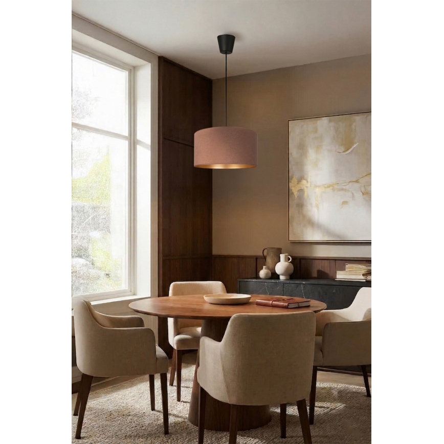 Brilagi - Pendul VELVET pe cablu, 1xE27/60W/230V, Ø 40 cm, bej/auriu