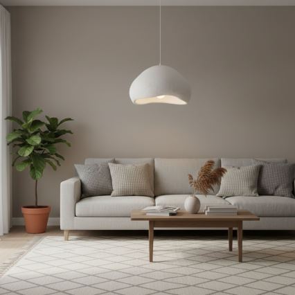 Brilagi - Pendul WABI SABI pe cablu, 1xE27/40W/230V, Ø 50 cm, alb