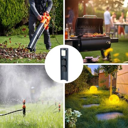 Brilagi PILLAR - Lampă de exterior cu 2 prize SCHUKO, 1x G9/11W/230V, IP44, antracit