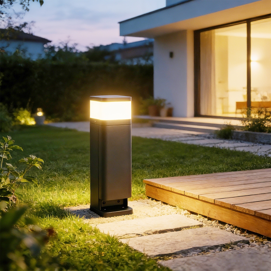 Brilagi - Lampă de exterior PILLAR cu 2 prize SCHUKO 1xG9/11W/230V IP44 antracit