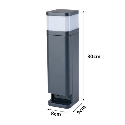 Brilagi - Lampă de exterior PILLAR cu 2 prize SCHUKO 1xG9/11W/230V IP44 antracit