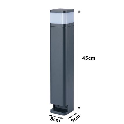 Brilagi - Lampă de exterior PILLAR cu 2 prize SCHUKO, 1xG9/11W/230V, IP44, antracit