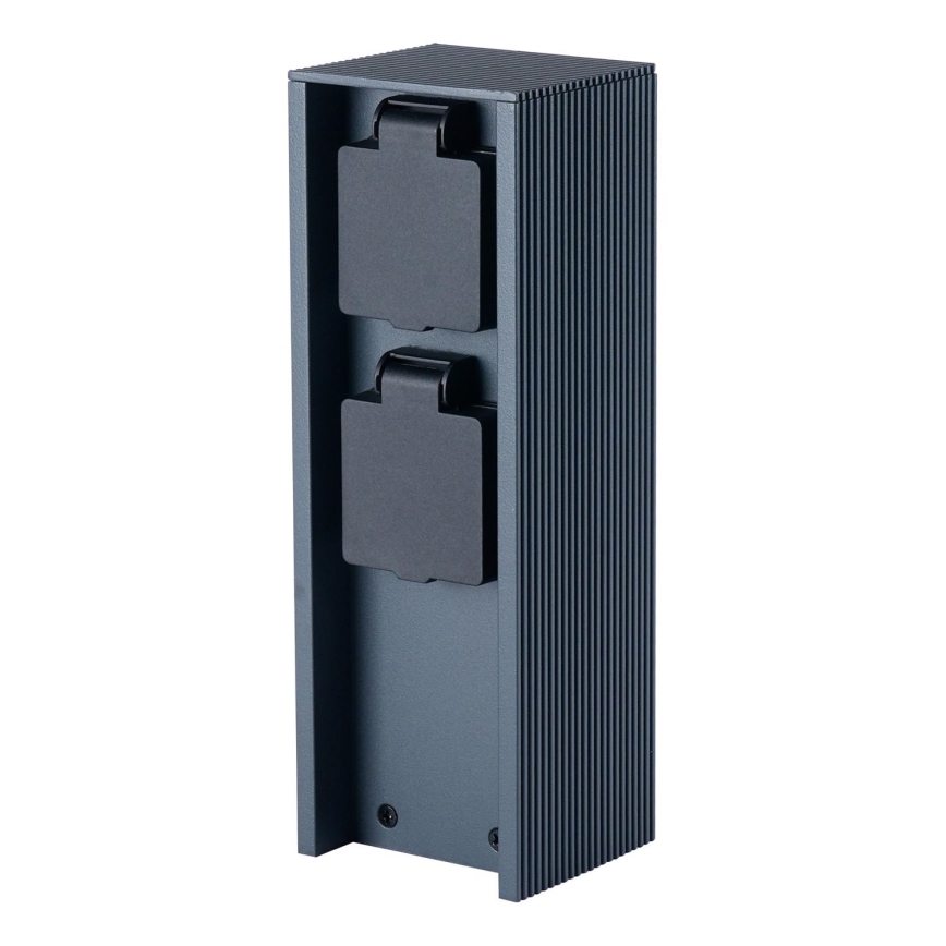 Brilagi - PILLAR Stâlp exterior cu 2x prize Schuko, 230V, IP44, antracit