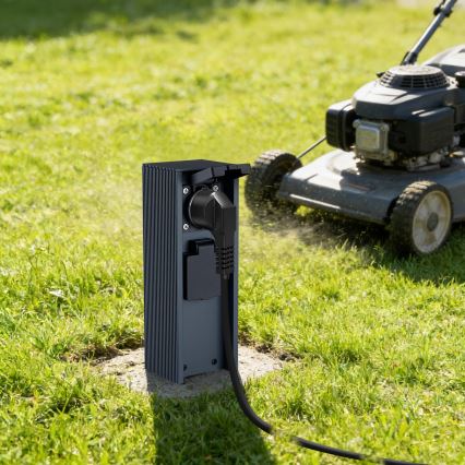 Brilagi - PILLAR Stâlp exterior cu 2x prize Schuko, 230V, IP44, antracit