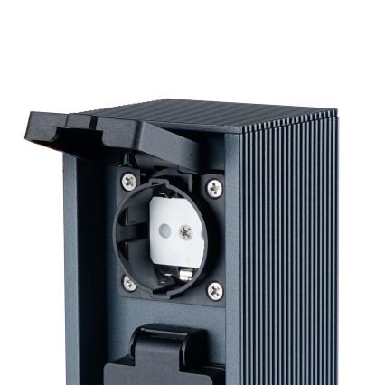 Brilagi - PILLAR Stâlp exterior cu 2x prize Schuko, 230V, IP44, antracit