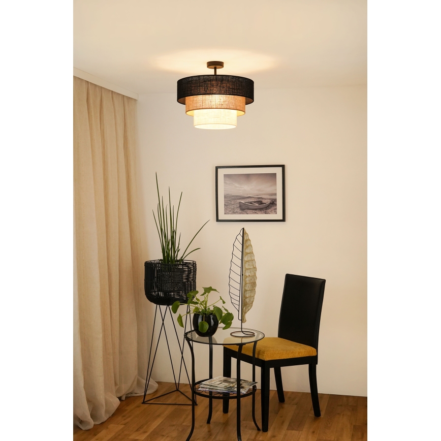 Brilagi - Plafonieră ASPEN LUNETA 1xE27/15W/230V diametru 45 cm negru/bej/crem