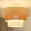BRILAGI - Plafonier DENVER LUNETA 1xE27/15W/230V, diametru 45 cm, bejliu/maro/crem