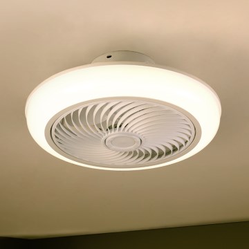 Brilagi - Plafonier LED cu ventilator, reglabil, LED/30W/230V 3000-6500K alb + telecomandă