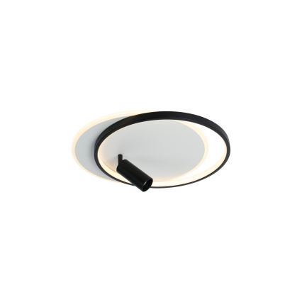 Brilagi - Plafonieră LED dimmabilă UNITY LED/48W/230V + 1xGU10/3W 3000-6000K 39x45 cm alb/negru + telecomandă