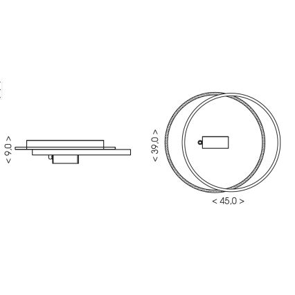 Brilagi - Plafonieră LED dimmabilă UNITY LED/48W/230V + 1xGU10/3W 3000-6000K 39x45 cm alb/negru + telecomandă