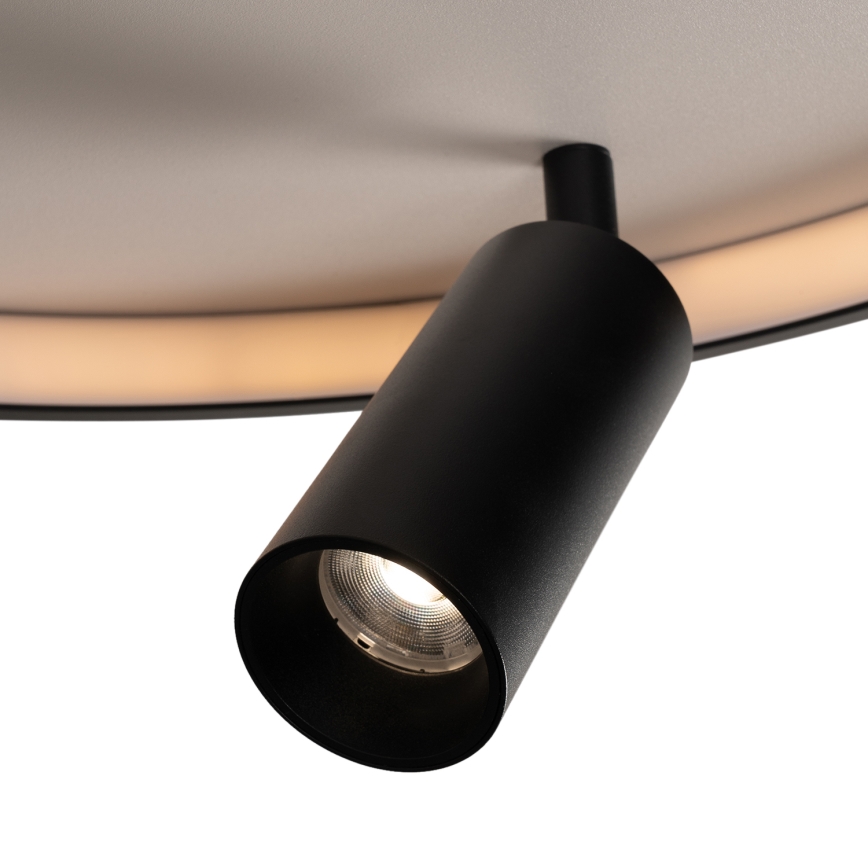 Brilagi - Plafonieră LED dimmabilă UNITY LED/48W/230V + 1xGU10/3W 3000-6000K 39x45 cm alb/negru + telecomandă
