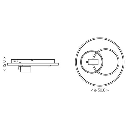 Brilagi - Lampă de tavan LED reglabilă UNITY LED/60W/230V + 1xGU10/3W 3000-6000K Ø 50 cm alb/negru + telecomandă