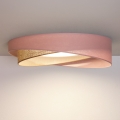 BRILAGI - Plafonier LED dimabil VELVET TWIST LED/36W/230V 3000-6000K pr. 65 cm Wi-Fi Tuya Beacon roz/bej + telecomandă