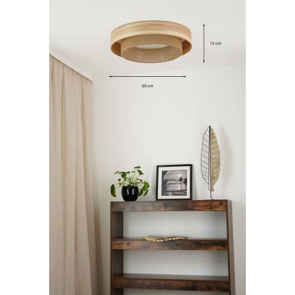 Brilagi - Plafonier LED MONTANA BOHO LED/26W/230V diametru 60 cm maro