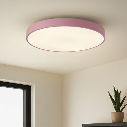 Brilagi Plafonieră LED POOL, 60 W, 230 V, 3000/4000/6000 K, Ø 60 cm, roz