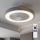 Brilagi - Plafonier LED reglabil cu ventilator LED/38W/230V 3000-6500K 3000-6500K Ø50 cm gri/stejar + telecomandă