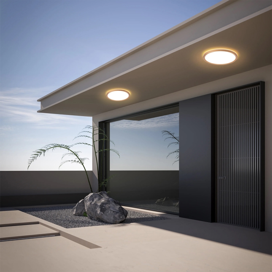 Brilagi - Plafonieră LED pentru baie ULTRA SLIM, 18 W, 230 V, Ø 30 cm, aur roz, IP54