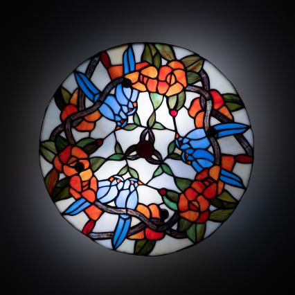 Brilagi - Plafonier Tiffany din vitralii JUNGLE 3xE27/60W/230V Ø 40 cm
