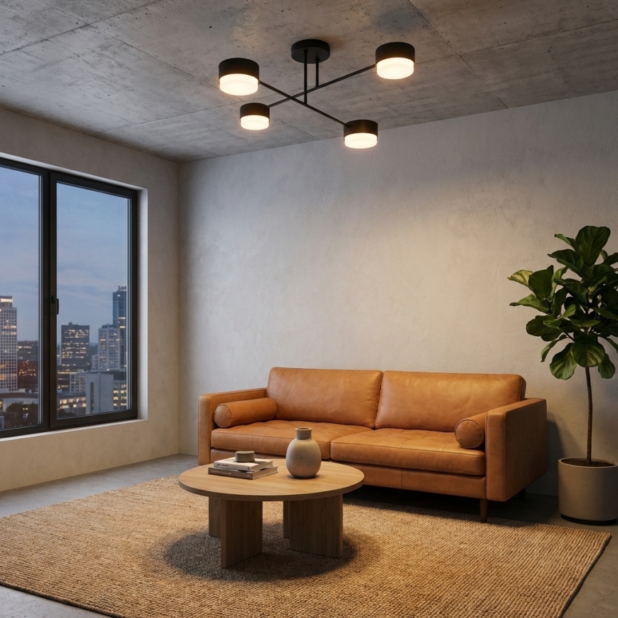 Brilagi - Plafonieră aplicată 4x GX53/12W/230V negru