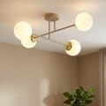 Brilagi - Plafonieră aplicată 4xE27/60W/230V bej/auriu