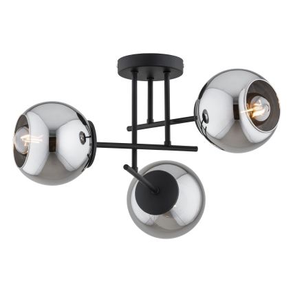 BRILAGI - Plafonieră aplicată DIOR 3xE27/60W/230V negru/gri fumuriu