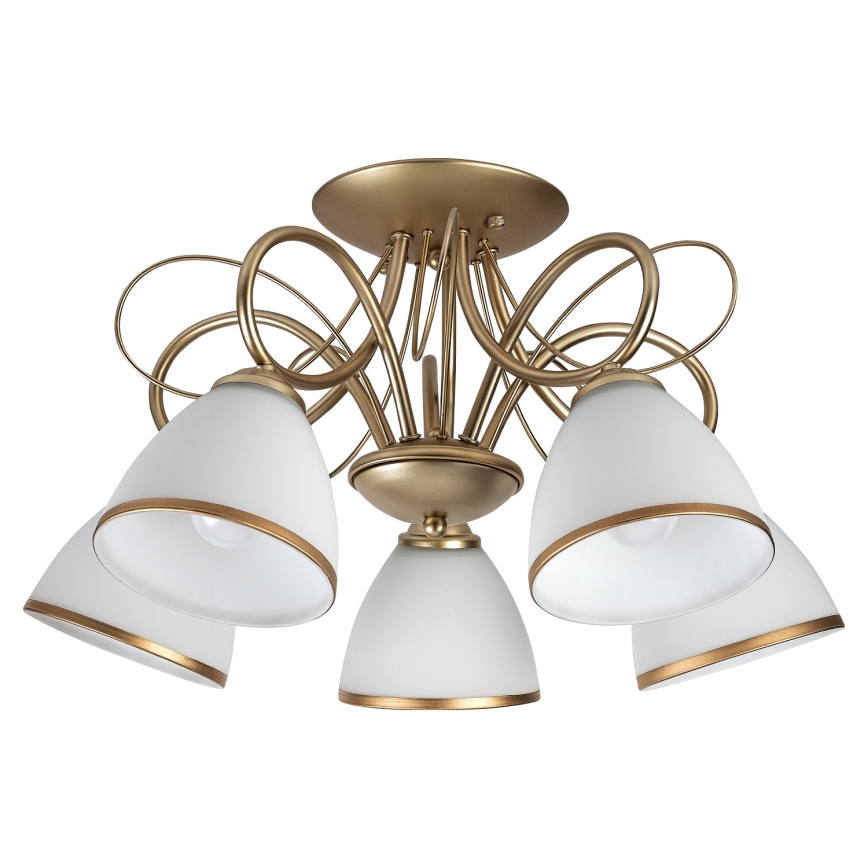 Brilagi - Plafonieră aplicată FRED, 5x E27 / 60W / 230V, Ø 59 cm, auriu