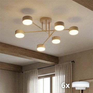 Brilagi - Plafonieră aplicată LED RGB+CCT dimmabilă MONO 6xGX53/14W/230V 2700-6500K Wi-Fi Tuya neagră