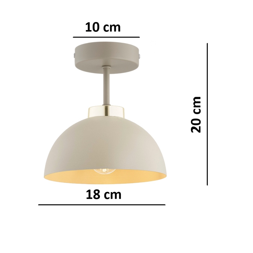 Brilagi - Plafonieră aplicată MOON 1xE27/60W/230V bej/auriu