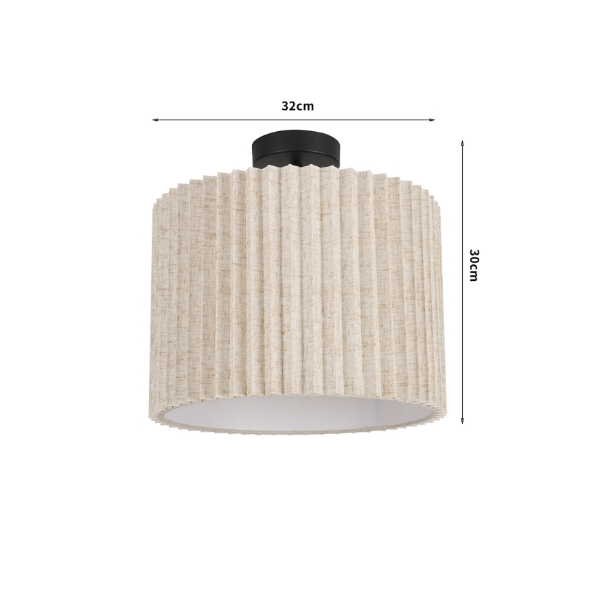 Brilagi - Plafonieră aplicată NORDIC WAVE 1xE27/15W/230V Ø 32 cm in/negru