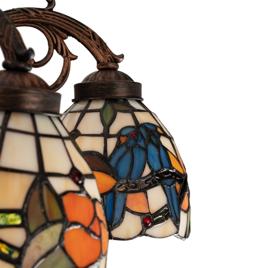 Brilagi - Plafonieră aplicată Tiffany din vitralii JUNGLE, 6xE27/60W/230V, Ø 60 cm