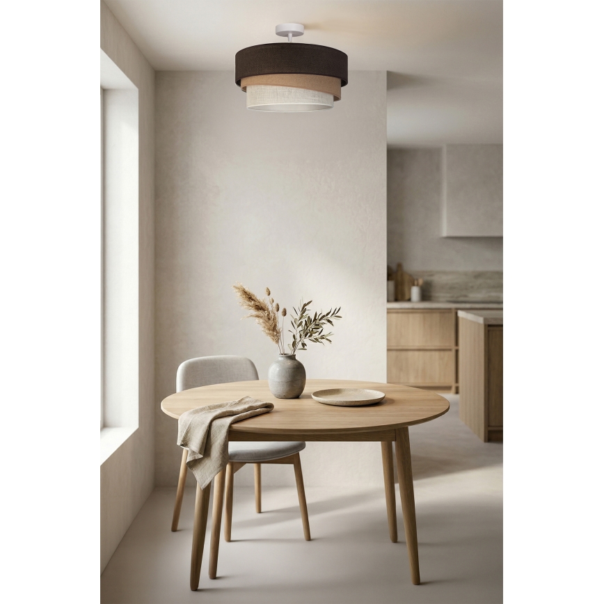 Brilagi - Plafonieră aplicată TRIO 1xE27/60W/230V pr. 40 cm maro/bej/alb