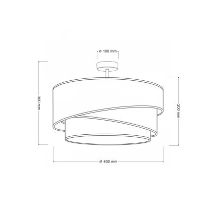 Brilagi - Plafonieră aplicată TRIO 1xE27/60W/230V pr. 40 cm maro/bej/alb