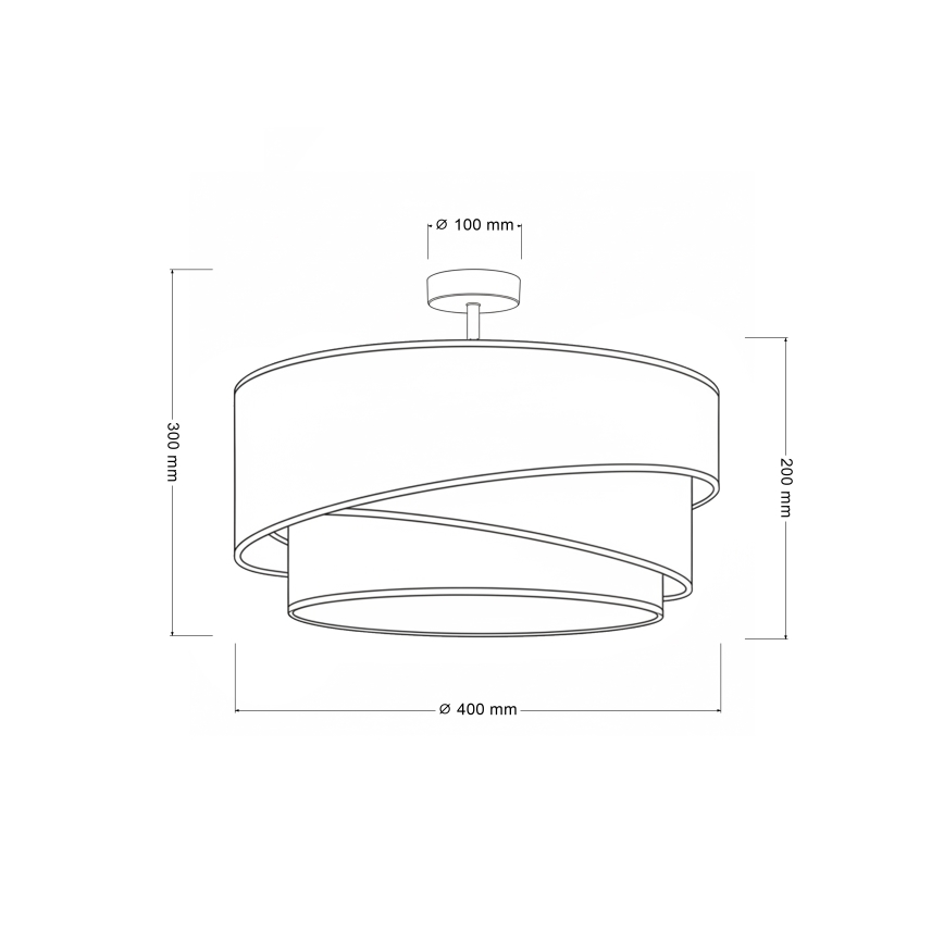 Brilagi - Plafonieră aplicată TRIO 1xE27/60W/230V pr. 40 cm maro/bej/alb