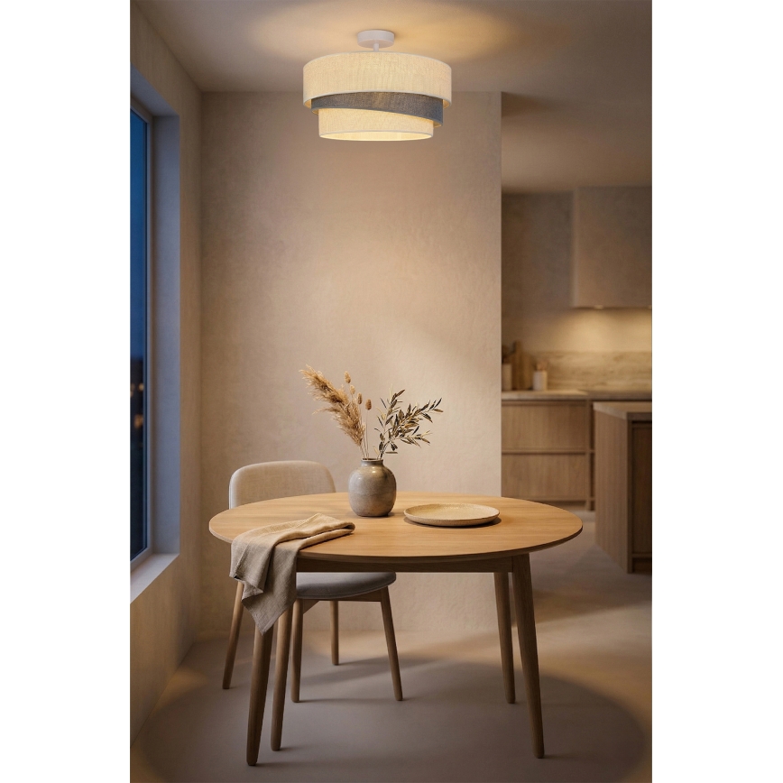 Brilagi - Plafonieră aplicată TRIO 1xE27/60W/230V, Ø 40 cm, crem/gri