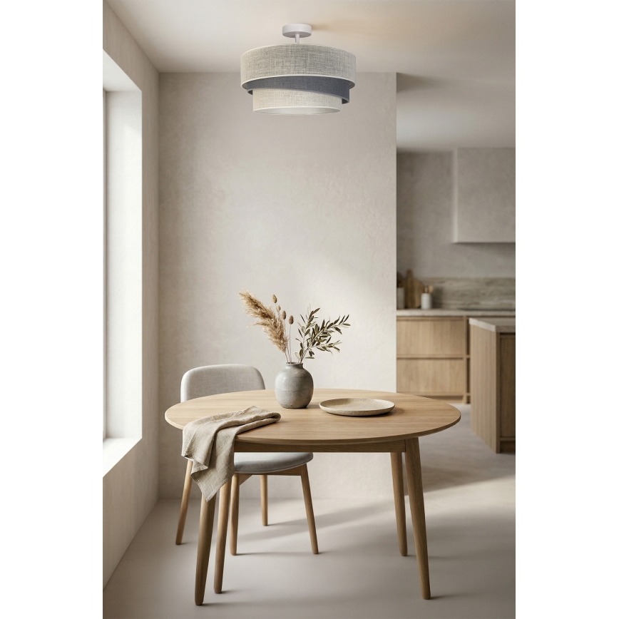 Brilagi - Plafonieră aplicată TRIO 1xE27/60W/230V, Ø 40 cm, crem/gri