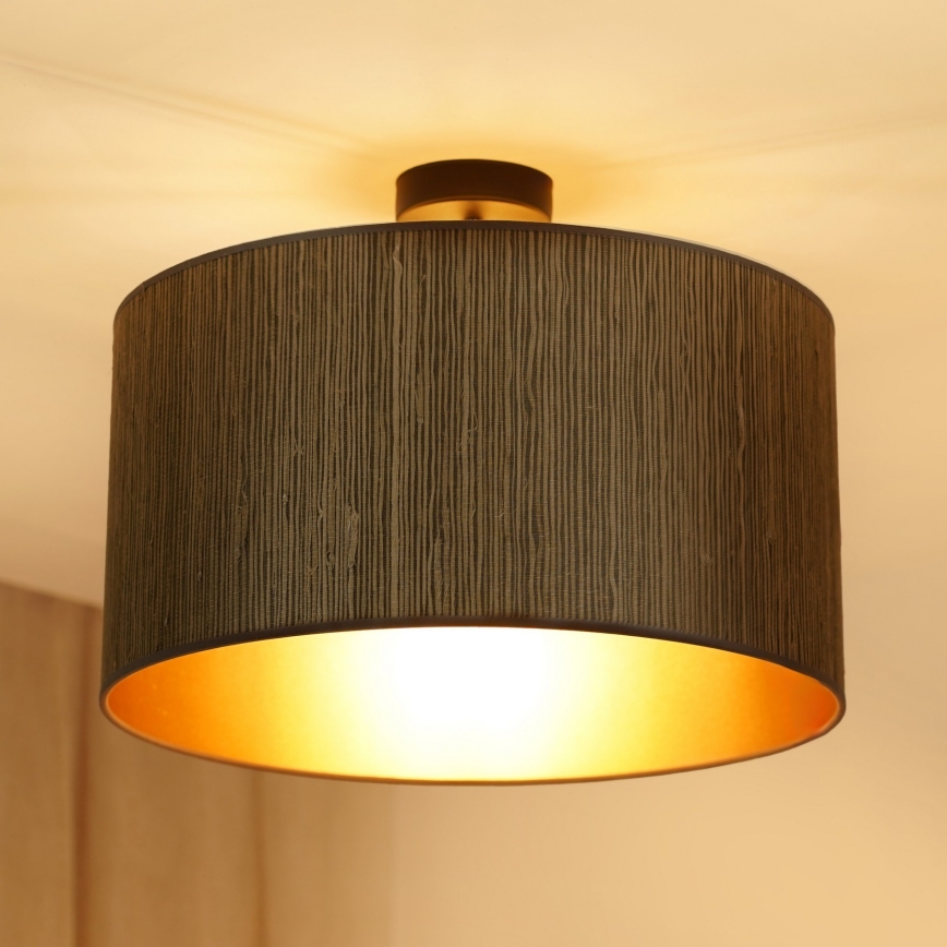 Brilagi - Plafonieră BOSTON ROLLER 1xE27/15W/230V diametru 45 cm, nuanță maro pai/auriu