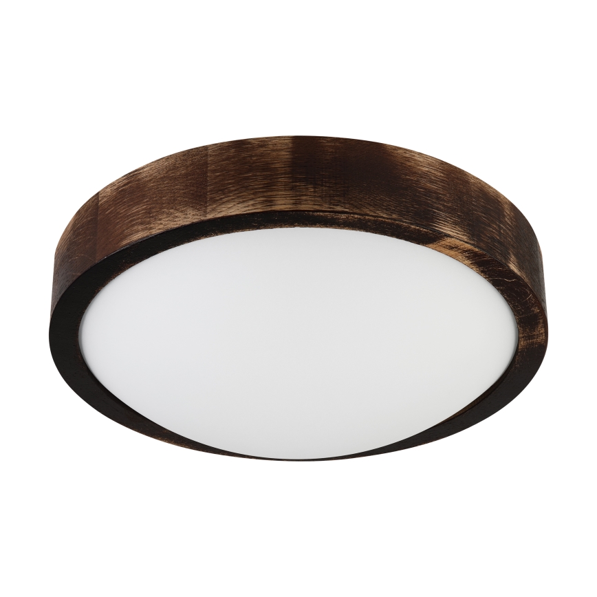 Brilagi - Plafonieră CARVALHO SLIM SMOKEY 1xE27/60W/230V, stejar, Ø 27,5 cm