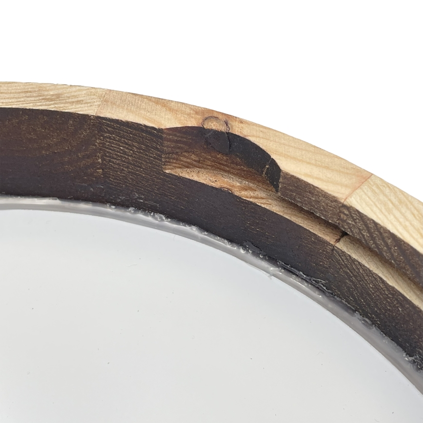 Brilagi - Plafonieră CARVALHO SLIM SMOKEY 1xE27/60W/230V, stejar, Ø 27,5 cm