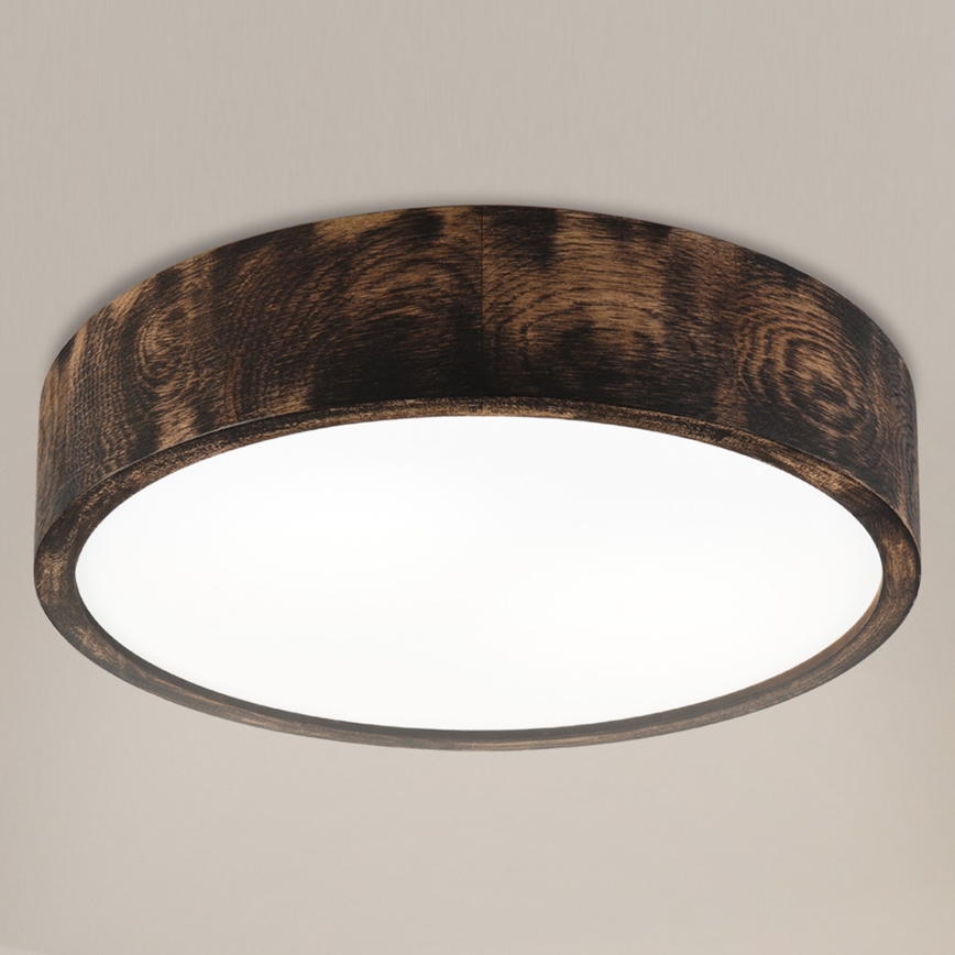 Brilagi - Plafonieră CARVALHO SMOKEY, 2xE27/60W/230V, stejar, Ø 37,5 cm